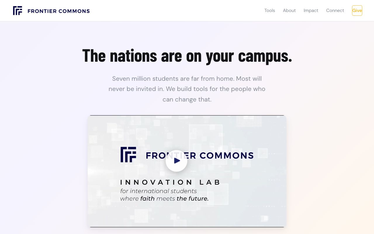 Screenshot of Frontier Commons