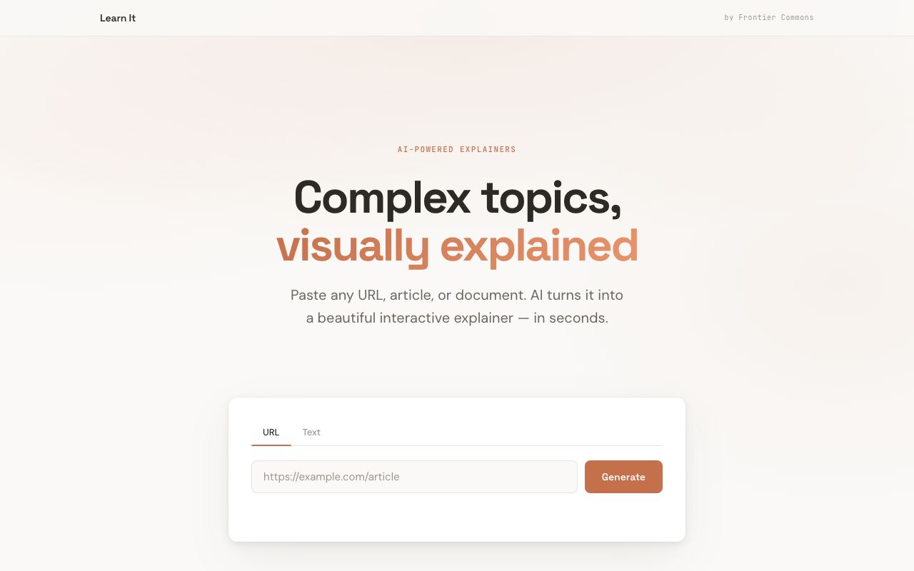 Screenshot of Learn It