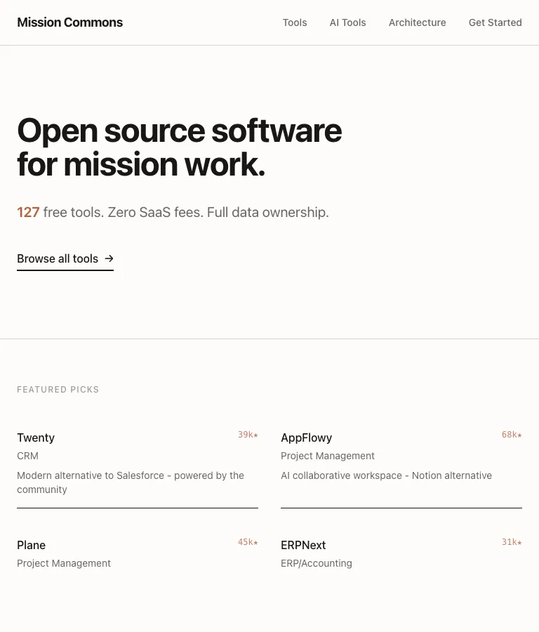 Mission Commons tool gallery and ministry resources