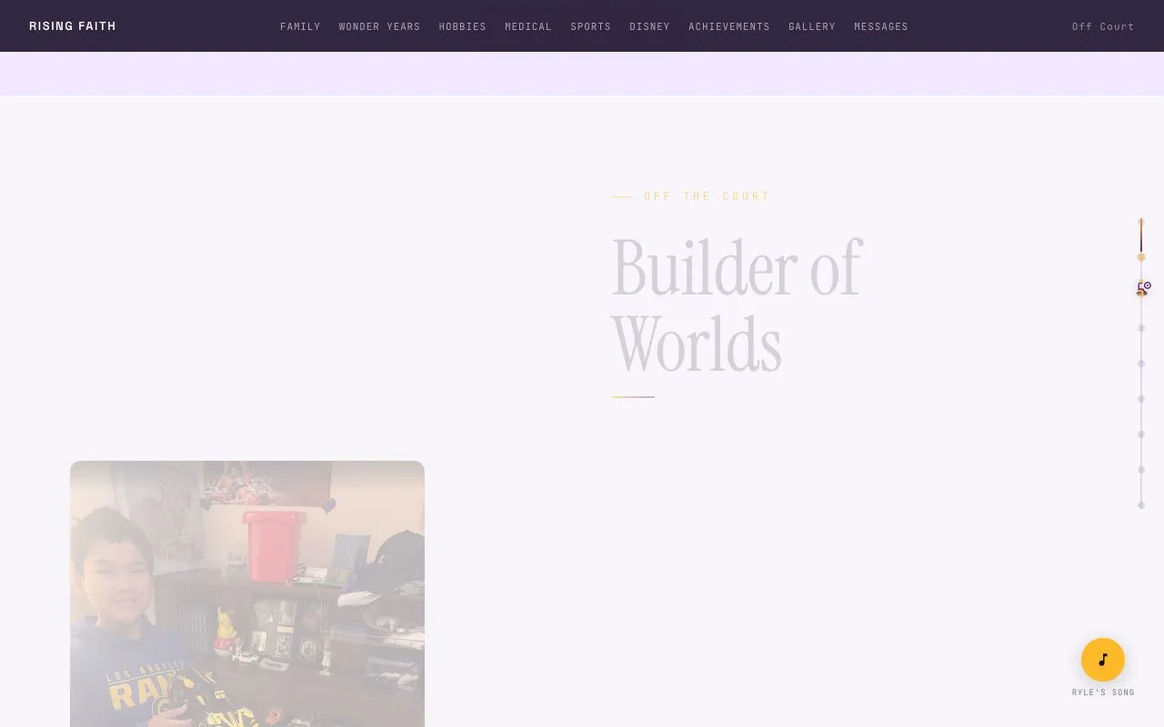 Rising Faith medical milestones and surgery timeline