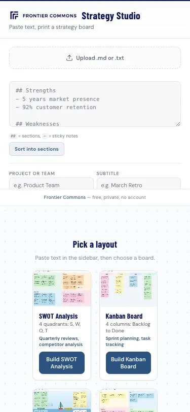 Strategy Studio theory of change template